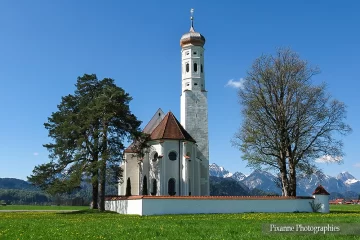 Europe, Allemagne, Bavière, Schwangau, Eglise Saint Coloman, Pixanne Photographies